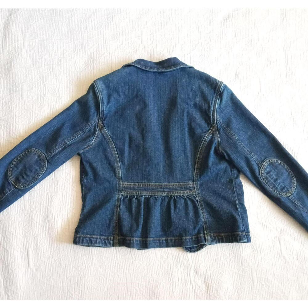 Women's Levi's Denim Jacket/Blazer with Embroidered Strawberry Size Large - Picture 4 of 10